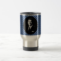 Reagan con el fondo de las estrellas tazas de café