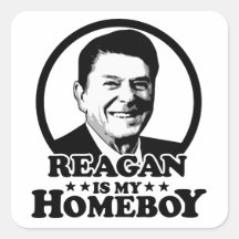 Reagan es mi Homeboy Calcomanías Cuadradass