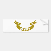 Real-cinta-Denver Etiqueta De Parachoque