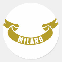 Real-cinta-Milano Pegatina Redonda