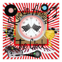Real un Rockin que compite con el fiesta - SRF Invitaciones Personales