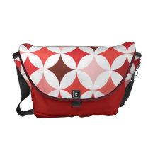 Realmente rojo retro geométrico moderno bolsas de mensajería