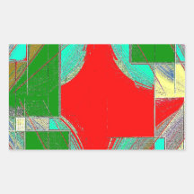 Rebanada de la parte rectangular pegatinas