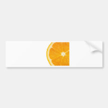 Rebanada de naranja etiqueta de parachoque
