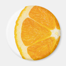Rebanada de naranja imanes  