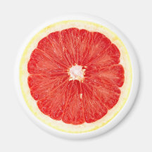 Rebanada del pomelo imanes de nevera