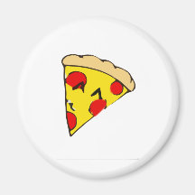 Rebanada linda de la pizza iman de frigorífico