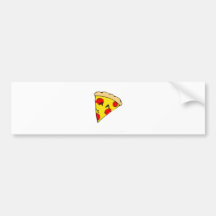 Rebanada linda de la pizza pegatina de parachoque