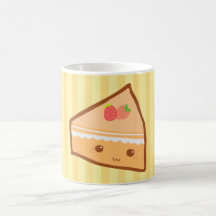 Rebanada linda taza de café