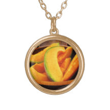 Rebanadas de cantalupo pendientes personalizados
