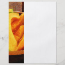 Rebanadas de cantalupo tarjeta publicitaria