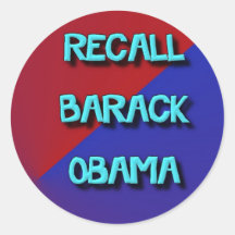 RecallBarack-2 Pegatina Redonda
