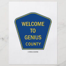 Recepción al condado del genio (muestras) tarjetas informativas