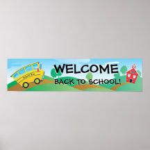 Recepción de nuevo a bandera de escuela impresiones