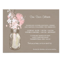 Recepción del tarro y de los Wildflowers de albañi Invitacion Personal