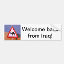 Recepción detrás de Iraq Pegatina De Parachoque