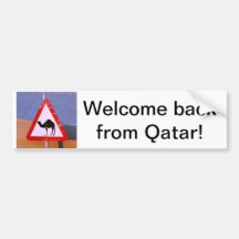 Recepción detrás de Qatar Etiqueta De Parachoque