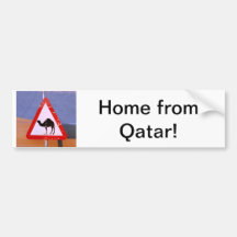 Recepción detrás de Qatar Etiqueta De Parachoque