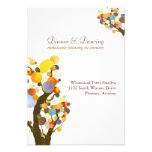 Recepción nupcial blanca elegante de los árboles d invitación personalizada