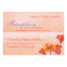 Recepción nupcial de la amapola de BridalHeaven (3 Tarjeta De Negocio