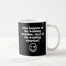 Recepción nupcial divertida taza