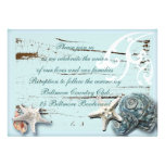 Recepción nupcial romántica de la playa de los Sea Invitaciones Personales