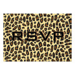 Recepción nupcial RSVP de la piel del leopardo Anuncio