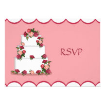 Recepción nupcial RSVP del pastel de bodas Comunicado