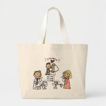 Recepciones nupciales 3 bolsa lienzo