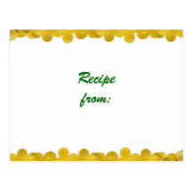 Receta de la mina de oro tarjeta postal