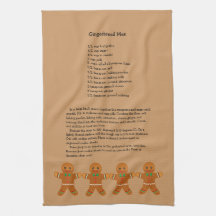Receta de los hombres de pan de jengibre del navid toallas de mano