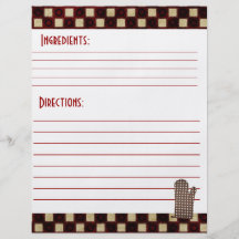Receta de papel de tarjetas flyer personalizado