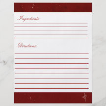 Receta de papel de tarjetas tarjeta publicitaria