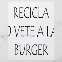 Recicla O Vete una hamburguesa del La Tarjeta Publicitaria
