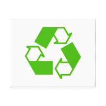 Reciclaje de símbolo impresión en lona