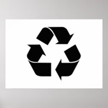 Reciclaje de símbolo poster