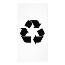 Reciclaje de símbolo tarjetas fotográficas personalizadas