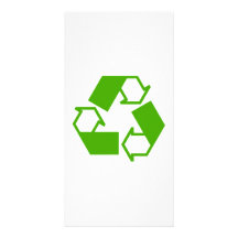 Reciclaje de símbolo tarjeta con foto personalizada