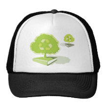 ¡Reciclaje del papel! ¡Ahorre los árboles! Gorro