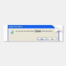 RECICLE A OBAMA ETIQUETA DE PARACHOQUE