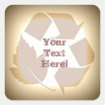 Recicle al pegatina cuadrado #3