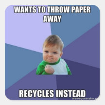 Recicle al pegatina de Meme