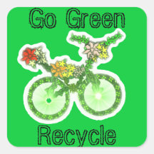 Recicle Calcomania Cuadrada Personalizada