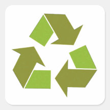 Recicle Colcomanias Cuadradas Personalizadas