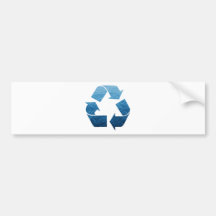 Recicle el agua pegatina de parachoque