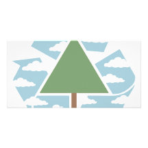 Recicle - el árbol -1 tarjeta fotográfica personalizada