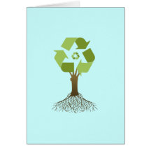 Recicle el árbol felicitaciones