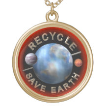 Recicle el collar del oro de la tierra de la reser