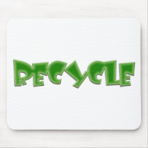 ¡Recicle el diseño verde! Tapete De Ratones