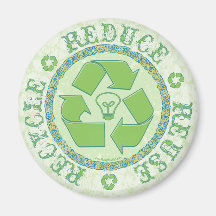 Recicle el engranaje del Día de la Tierra Iman De Frigorífico